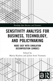 Buy Sensitivity Analysis for Business, Technology, and Policymaking
