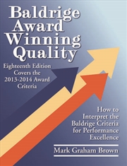 Buy Baldrige Award Winning Quality