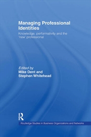 Buy Managing Professional Identities