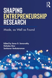 Buy Shaping Entrepreneurship Research