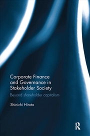 Buy Corporate Finance and Governance in Stakeholder Society