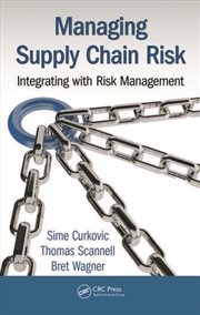Buy Managing Supply Chain Risk