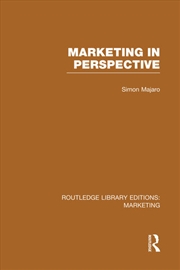 Buy Marketing in Perspective (RLE Marketing)