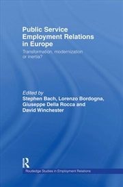 Buy Public Service Employment Relations in Europe