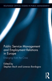 Buy Public Service Management and Employment Relations in Europe