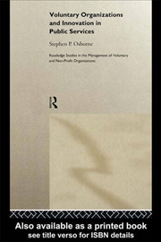 Buy Voluntary Organizations and Innovation in Public Services