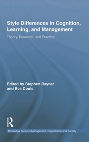 Buy Style Differences in Cognition, Learning, and Management