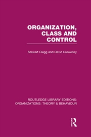 Buy Organization, Class and Control (RLE: Organizations)