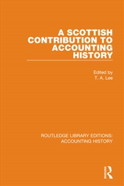 Buy A Scottish Contribution to Accounting History