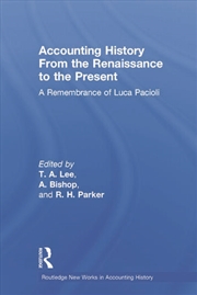 Buy Accounting History from the Renaissance to the Present