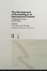 Buy The Development of Accounting in an International Context