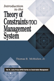 Buy Introduction to the Theory of Constraints (TOC) Management System