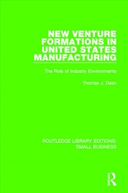 Buy New Venture Formations in United States Manufacturing