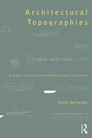 Buy Architectural Topographies