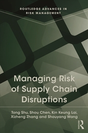Buy Managing Risk of Supply Chain Disruptions