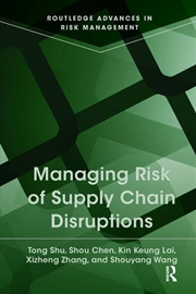 Buy Managing Risk of Supply Chain Disruptions