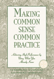 Buy Making Common Sense Common Practice