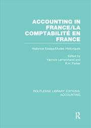 Buy Accounting in France (RLE Accounting)