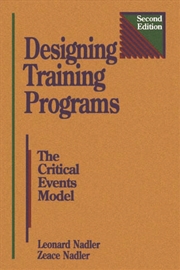 Buy Designing Training Programs