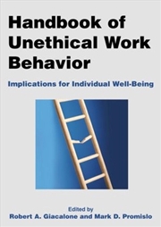 Buy Handbook Of Unethical Work Beh