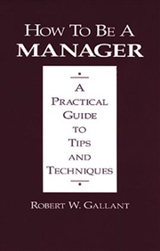 Buy How To Be A Manager