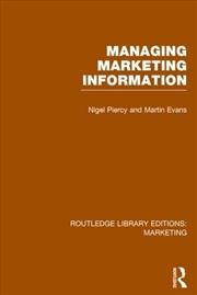 Buy Managing Marketing Information