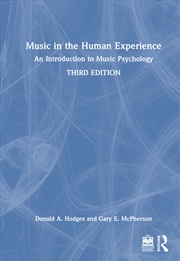 Buy Music In The Human Experience An Introduction To Music Psychology