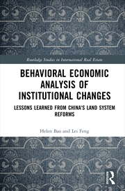 Buy Behavioral Economic Analysis Of Institutional Changes Lessons Learned From China's Land System Refor