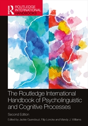 Buy Routledge International Handbook Of Psycholinguistic And Cognitive Processes
