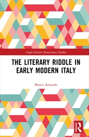 Buy Literary Riddle In Early Modern Italy