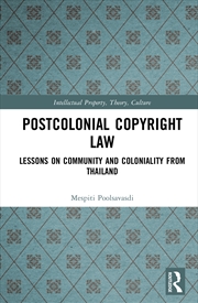 Buy Postcolonial Copyright Law Lessons On Community And Coloniality From Thailand