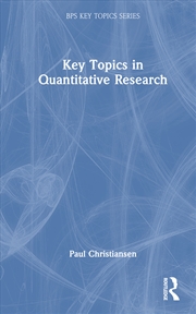 Buy Key Topics In Quantitative Research
