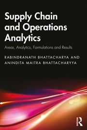 Buy Supply Chain And Operations Analytics Areas, Analytics, Formulations And Results