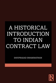 Buy Historical Introduction To Indian Contract Law
