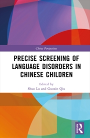 Buy Precise Screening Of Language Disorders In Chinese Children