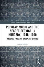 Buy Popular Music And The Secret Service In Hungary, 1945–1990 Records, Files And Uncovered Stories