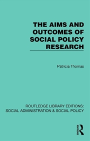 Buy Aims And Outcomes Of Social Policy Research