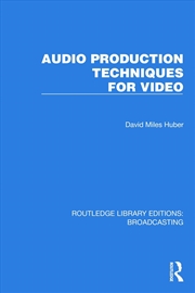 Buy Audio Production Techniques For Video