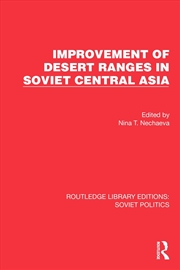Buy Improvement Of Desert Ranges In Soviet Central Asia