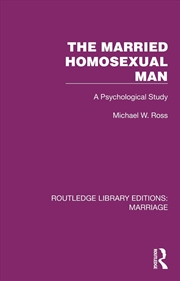 Buy Married Homosexual Man A Psychological Study