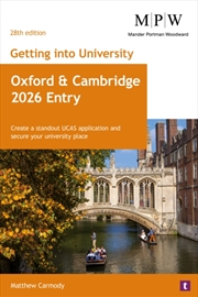 Buy Getting Into University: Oxford And Cambridge 2026 Entry : Create A Standout Ucas Application And Se