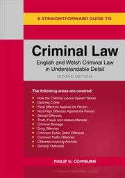 Buy A Straightforward Guide To Criminal Law : Second Edition