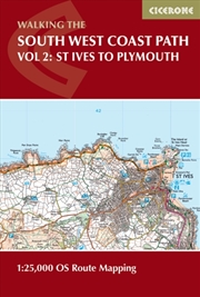 Buy South West Coast Path Map Booklet - Vol 2: St Ives To Plymouth : 1:25,000 Os Route Mapping