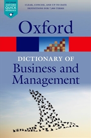 Buy A Dictionary Of Business And Management