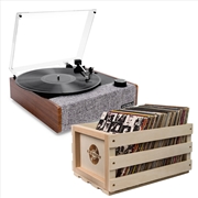Buy Victrola Eastwood Ii Turntable - Walnut + Bundled Record Storage Crate