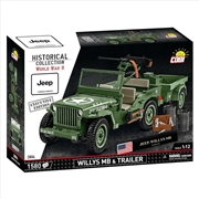 Buy WW2 - Willys MB + Trailer Exclusive (1580 Pcs)