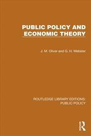 Buy Public Policy And Economic Theory