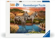 Buy Zebras At Waterhole Puzzle 500 Piece