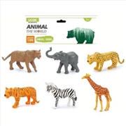 Buy 6pce Jungle Animals in Bag