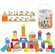 Buy Fun Factory Coloured Wooden Blocks 50pc in Tub